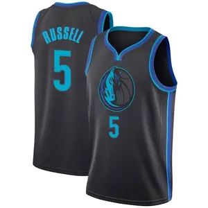 Men's D'Angelo Russell Dallas Mavericks Nike Swingman Anthracite 2018/19 Jersey - City Edition