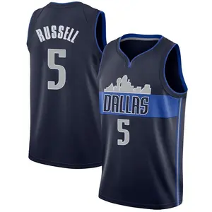 Men's D'Angelo Russell Dallas Mavericks Nike Swingman Navy Jersey - Statement Edition