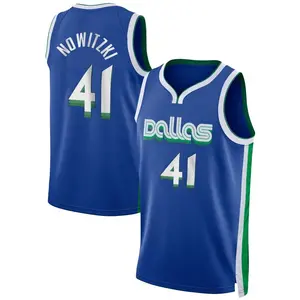 Men's Dirk Nowitzki Dallas Mavericks Nike Swingman Blue 2022/23 City Edition Jersey