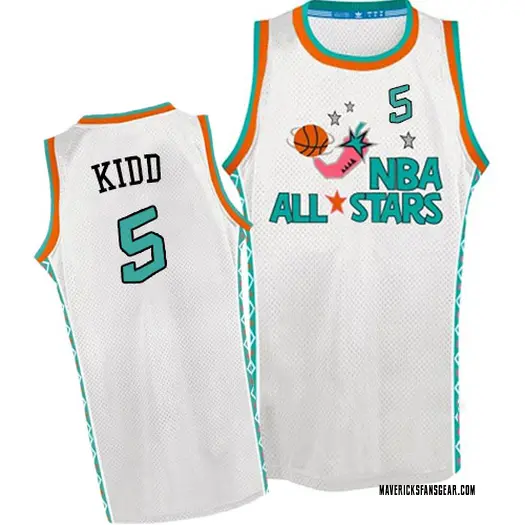 Men's Jason Kidd Dallas Mavericks Mitchell and Ness Swingman White 1996 All Star Throwback Jersey