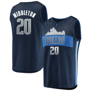 Men's Khris Middleton Dallas Mavericks Fanatics Branded Fast Break Navy Jersey - Statement Edition