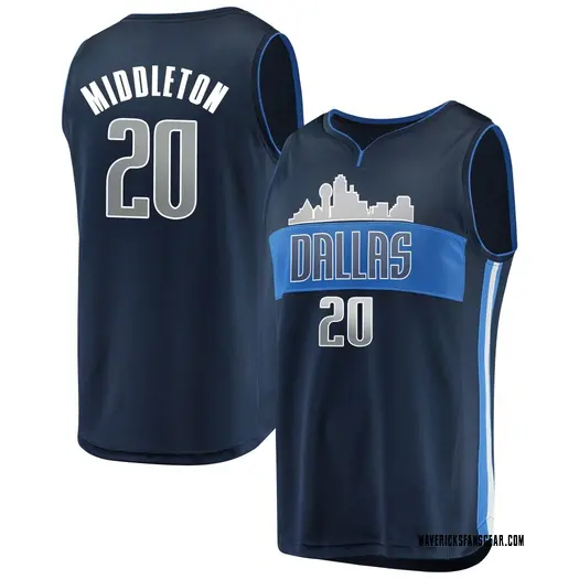 Men's Khris Middleton Dallas Mavericks Fanatics Branded Fast Break Navy Jersey - Statement Edition