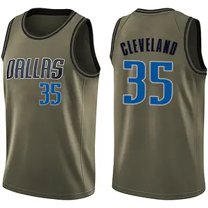 Men's Matthew Cleveland Dallas Mavericks Nike Swingman Green Salute to Service Jersey
