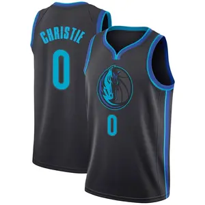 Men's Max Christie Dallas Mavericks Nike Swingman Anthracite 2018/19 Jersey - City Edition
