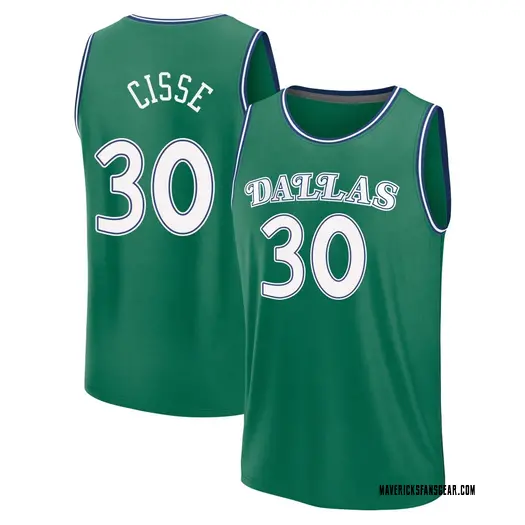Men's Moussa Cisse Dallas Mavericks Fast Break Green 2025/26 Classic Edition Jersey