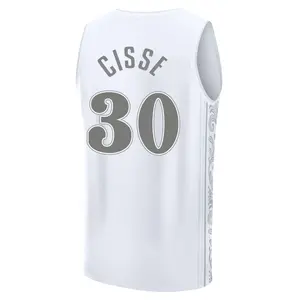 Men's Moussa Cisse Dallas Mavericks Fast Break White 2024/25 City Edition Jersey