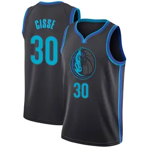 Men's Moussa Cisse Dallas Mavericks Nike Swingman Anthracite 2018/19 Jersey - City Edition
