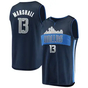 Men's Naji Marshall Dallas Mavericks Fanatics Branded Fast Break Navy Jersey - Statement Edition