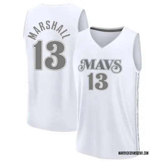 Men's Naji Marshall Dallas Mavericks Fast Break White 2024/25 City Edition Jersey