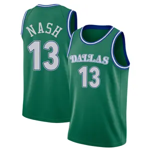 Men's Steve Nash Dallas Mavericks Nike Swingman Green 2020/21 Hardwood Classics Jersey
