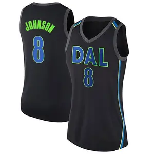 Women's AJ Johnson Dallas Mavericks Nike Swingman Black Jersey - City Edition