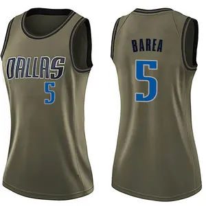 Women's J.J. Barea Dallas Mavericks Nike Swingman Green Salute to Service Jersey