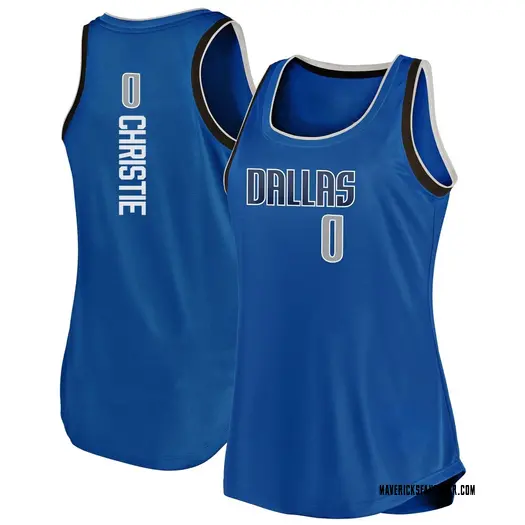 Women's Max Christie Dallas Mavericks Fanatics Branded Fast Break Blue Movement Tank Jersey - Icon Edition