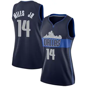 Women's Mike Miles Jr. Dallas Mavericks Nike Swingman Navy Jersey - Statement Edition