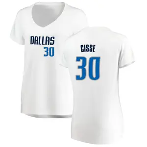 Women's Moussa Cisse Dallas Mavericks Fanatics Branded Fast Break White Jersey - Association Edition