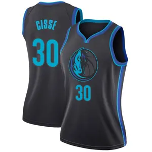 Women's Moussa Cisse Dallas Mavericks Nike Swingman Anthracite 2018/19 Jersey - City Edition