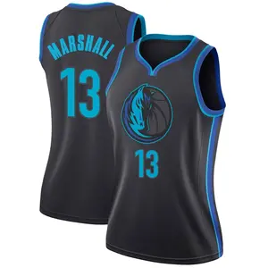 Women's Naji Marshall Dallas Mavericks Nike Swingman Anthracite 2018/19 Jersey - City Edition