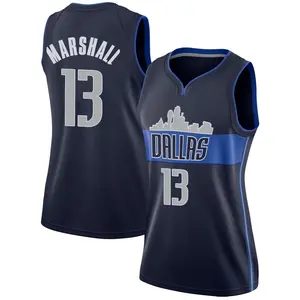 Women's Naji Marshall Dallas Mavericks Nike Swingman Navy Jersey - Statement Edition
