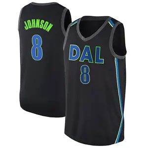 Youth AJ Johnson Dallas Mavericks Nike Swingman Black Jersey - City Edition