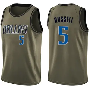 Youth D'Angelo Russell Dallas Mavericks Nike Swingman Green Salute to Service Jersey