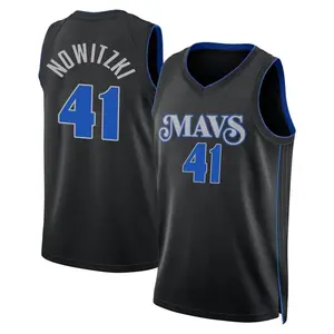 Youth Dirk Nowitzki Dallas Mavericks Nike Swingman Black 2023/24 City Edition Jersey