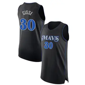 Youth Moussa Cisse Dallas Mavericks Nike Authentic Black 2023/24 City Edition Jersey