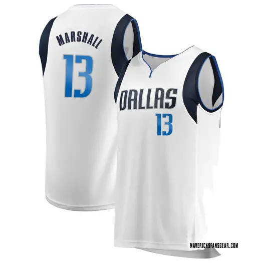 Youth Naji Marshall Dallas Mavericks Fanatics Branded Fast Break White Jersey - Association Edition