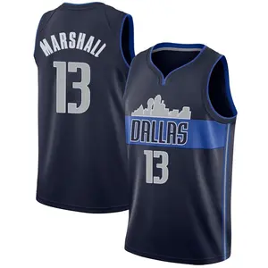 Youth Naji Marshall Dallas Mavericks Nike Swingman Navy Jersey - Statement Edition