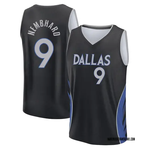 Youth Ryan Nembhard Dallas Mavericks Fast Break Black 2025/26 City Edition Jersey