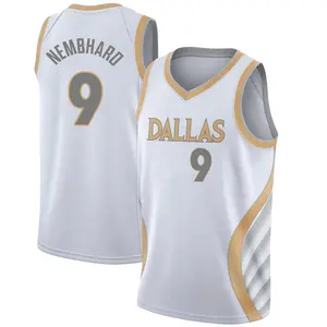 Youth Ryan Nembhard Dallas Mavericks Nike Swingman White 2020/21 Jersey - City Edition
